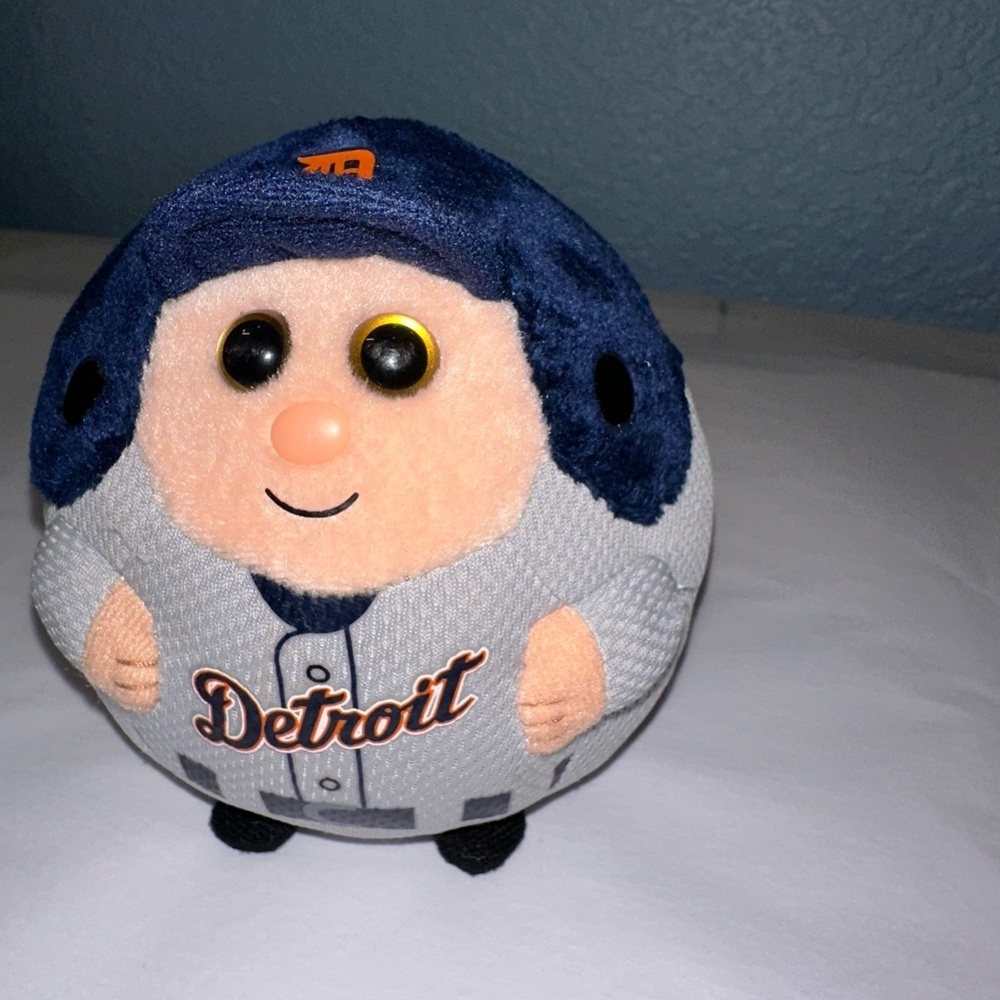 Ty Detroit Plush Ball - Navy and Gray - Picture 2 of 8